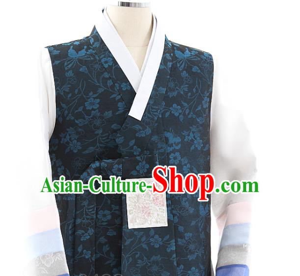 Asian Korea Men Vest Shirt and Pants Korean Wedding Fashion Traditional Apparels Hanbok Bridegroom Costumes