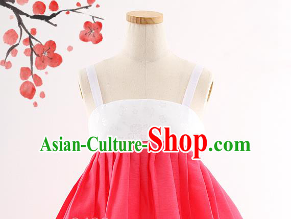 Korean Bride Hanbok Yellow Blouse and Red Dress Korea Fashion Wedding Costumes Traditional Festival Apparels for Women