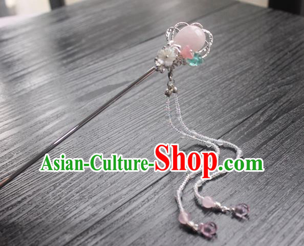 Chinese Classical Tassel Step Shake Hair Clip Hair Accessories Handmade Ancient Hanfu Hairpin for Women