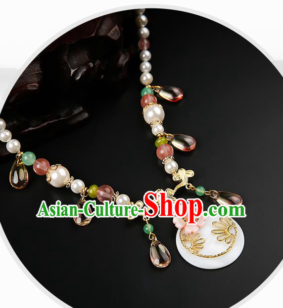 Chinese Handmade Pearls Necklet Classical Jewelry Accessories Ancient Hanfu Necklace for Women