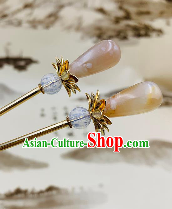 Chinese Classical Tang Dynasty Hair Clip Hanfu Hair Accessories Handmade Ancient Princess Hairpin for Women