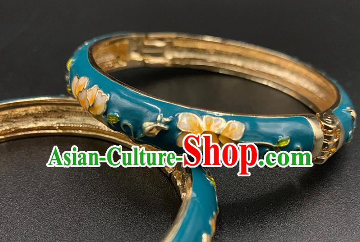 Chinese Classical Hanfu Enamel Bracelet Accessories Ancient Princess Bangle