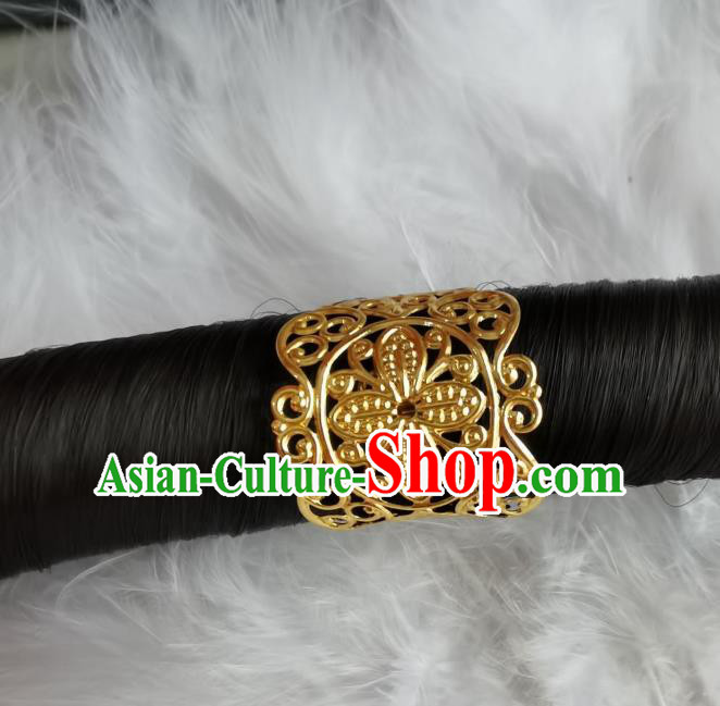 Chinese Women Classical Dance Brass Hairpin Handmade Ancient Princess Hanfu Hair Accessories Tang Dynasty Hair Claw