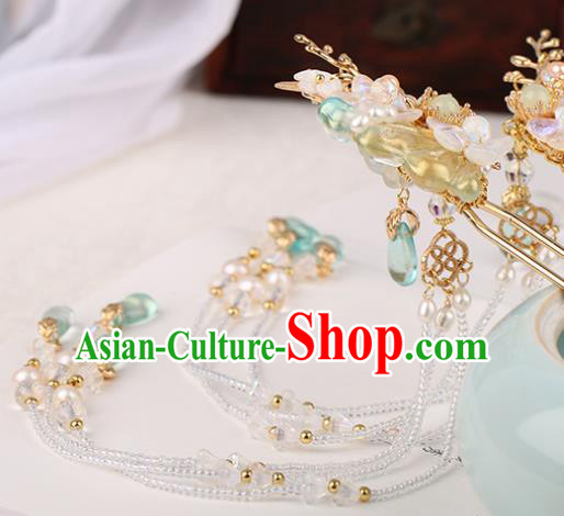 Chinese Classical Palace Plum Blossom Hair Stick Handmade Hanfu Hair Accessories Ancient Ming Dynasty Empress Butterfly Hairpins