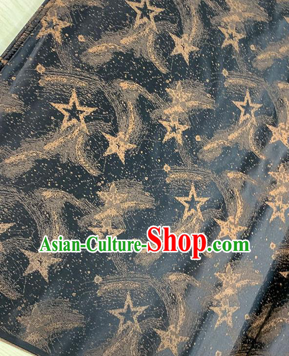 Chinese Traditional Shooting Star Pattern Gray Silk Fabric Tang Suit Damask Material Brocade Drapery