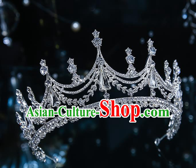 Handmade Baroque Hair Accessories Classical Jewelry Accessories European Princess Wedding Bride Crystal Royal Crown