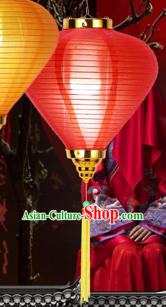 Chinese Traditional Red Veil Lanterns Handmade Hanging Lantern New Year Classical Palace Lamp