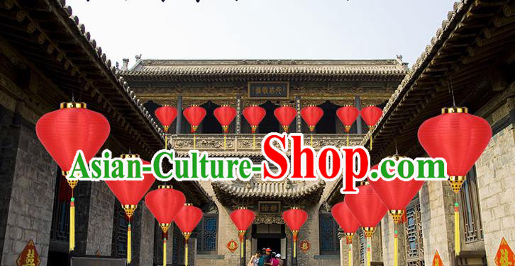 Chinese Traditional Red Veil Lanterns Handmade Hanging Lantern New Year Classical Palace Lamp