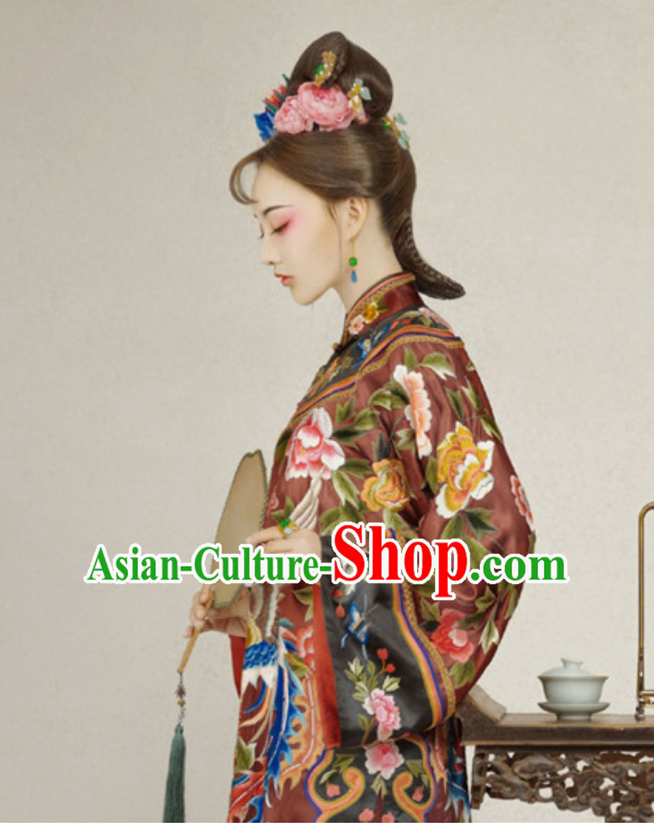 Ancient Chinese Empress Costume and Hair Accessories Complete Set