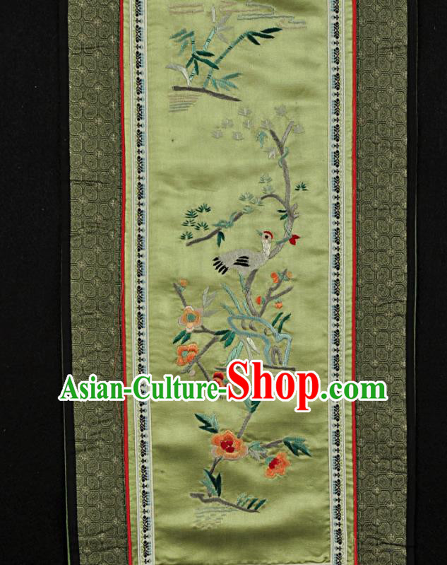 Traditional Chinese Embroidered Cranes Flowers Decorative Painting Hand Embroidery Birds Silk Picture Craft