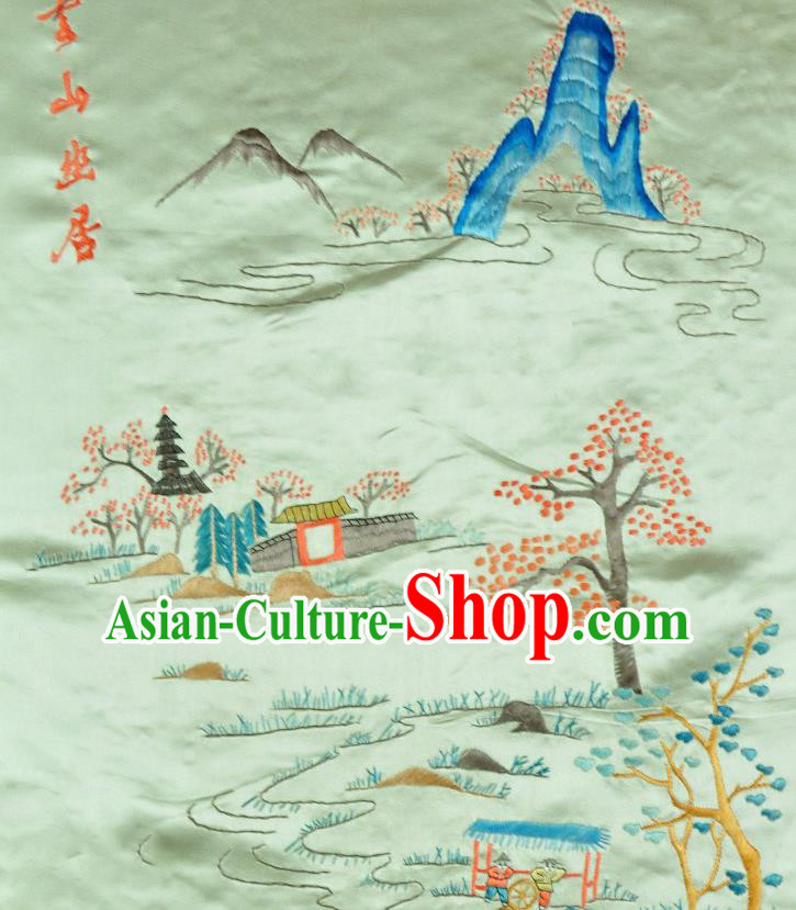 Traditional Chinese Embroidered Mountain Perch Decorative Painting Hand Embroidery Silk Picture Craft