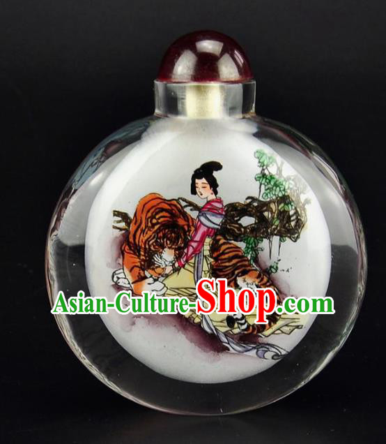 Chinese Handmade Beauty Snuff Bottle Craft Traditional Inside Painting Palace Lady Snuff Bottles Artware
