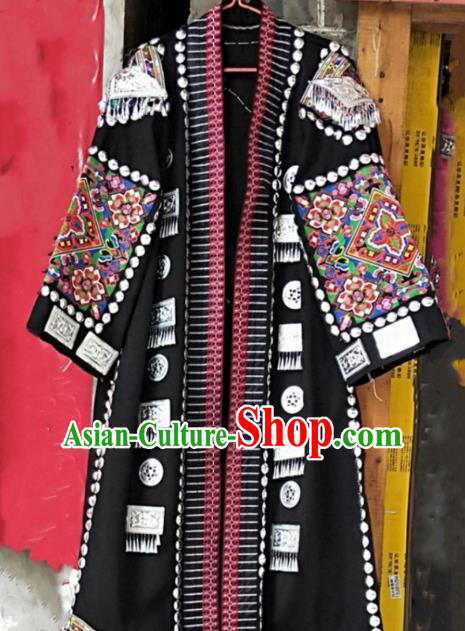 Chinese Dong Ethnic Costumes Quality Miao Nationality Clothing Men Embroidered Coat