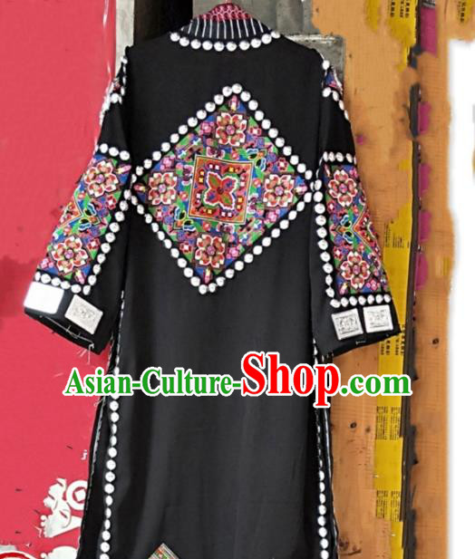 Chinese Dong Ethnic Costumes Quality Miao Nationality Clothing Men Embroidered Coat