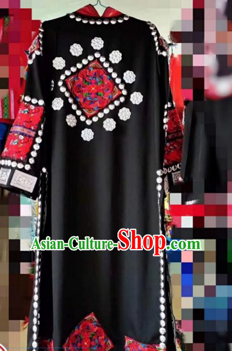 Chinese Dong Ethnic Men Embroidered Coat Costumes Quality Miao Nationality Clothing
