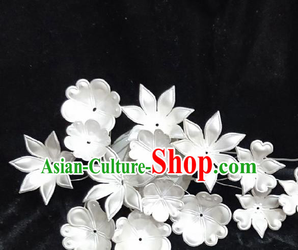 China Miao Nationality Argent Flowers Hairpin Handmade Ethnic Minority Hair Accessories Bride Hair Stick