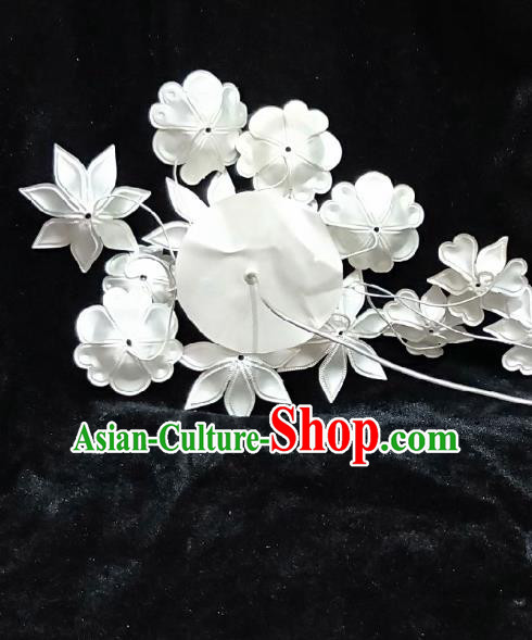 China Miao Nationality Argent Flowers Hairpin Handmade Ethnic Minority Hair Accessories Bride Hair Stick