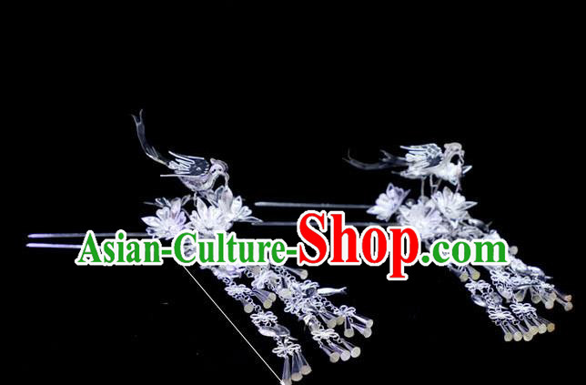 Chinese Miao Ethnic Phoenix Coronet Quality Miao Nationality Wedding Hair Crown Tassel Hairpins Bride Headdress Full Set