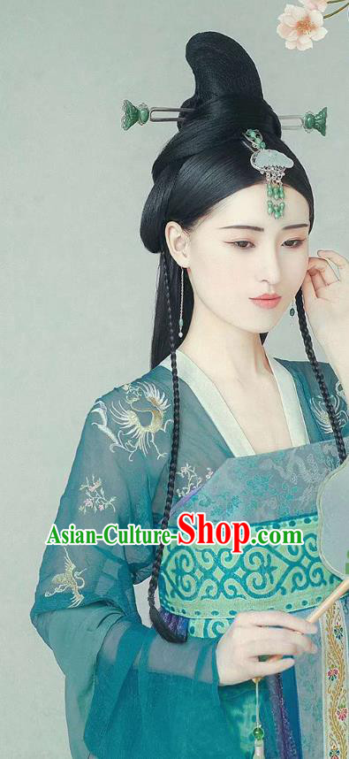 Chinese Tang Dynasty Costumes Hanfu Dress Traditional Ancient Palace Lady Clothing and Headpieces