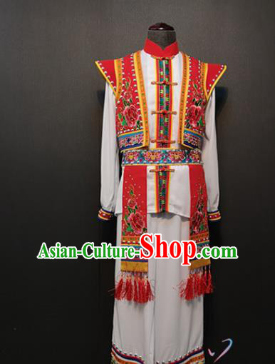 Custom China Yunnan Bai Ethnic Clothing Traditional Minority Folk Dance Costumes Dali Nationality Men Outfits