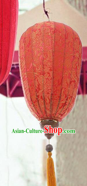 Handmade Chinese Decoration Palace Lanterns Traditional New Year Satin Lantern Classical Festival Wax Gourd Lamp