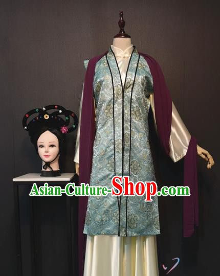 Ancient Noble Lady Drama The Dream of Red Mansions Lin Daiyu Outfits China Traditional Ming Dynasty Rich Female Costume and Headdress