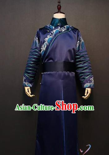 China Ancient Court Eunuch Clothing Drama Qing Dynasty Minister Costume for Men