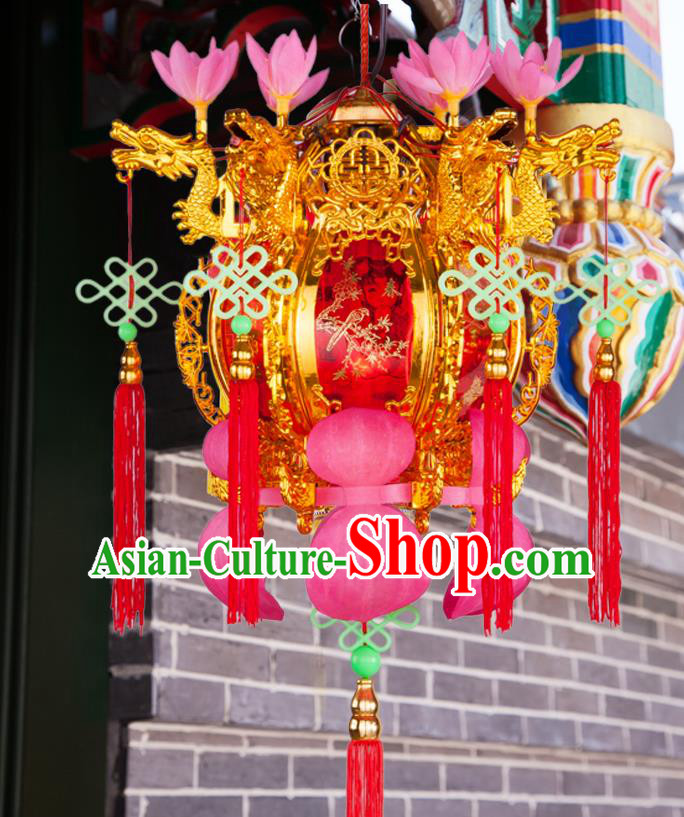 Handmade Chinese Classical Palace Lanterns Traditional New Year Decoration Lantern Spring Festival Plastic Lamp