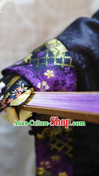 Cosplay Martial Arts Male Commander Costumes Custom China Ancient Swordsman Purple Clothing