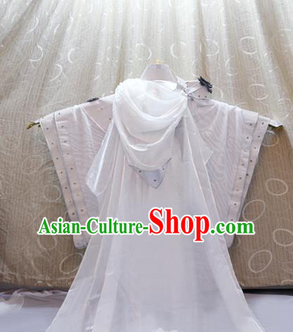 Cosplay Swordsman White Costumes Custom China Ancient Noble Prince Clothing