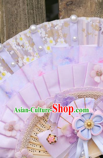 Custom Kimono Folding Fans China Handmade Classical Silk Fan