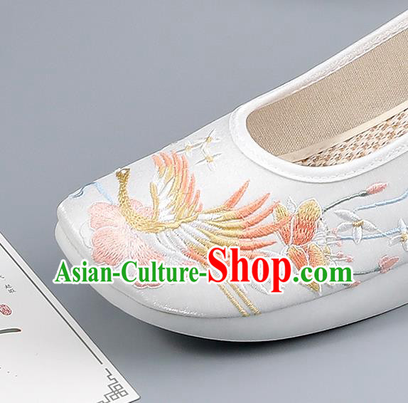 China Ming Dynasty Princess Shoes Embroidered Shoes Traditional Hanfu Shoes Court Shoes