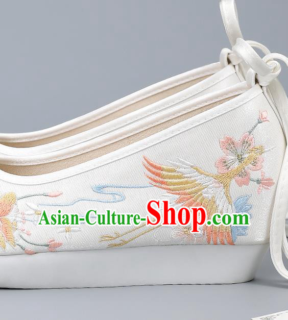 China Ming Dynasty Princess Shoes Embroidered Shoes Traditional Hanfu Shoes Court Shoes