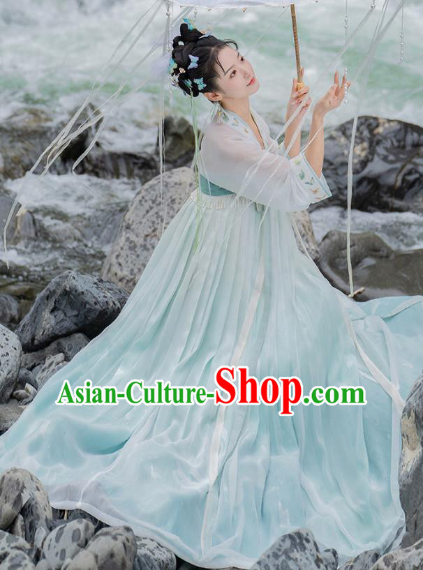 China Tang Dynasty Royal Princess Hanfu Dress Ancient Goddess Costumes Traditional Clothing