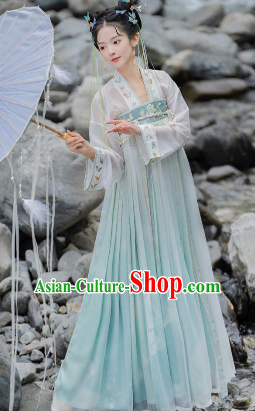 China Tang Dynasty Royal Princess Hanfu Dress Ancient Goddess Costumes Traditional Clothing