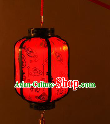 Chinese Portable Lamp Classical Red Lanterns Handmade Lantern Traditional New Year Musical Palace Lantern for Kids