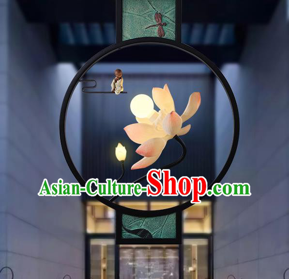 Traditional Chinese Handmade Ceiling Lamp Classical Lanterns Lotus Lantern Iron Art Lamp