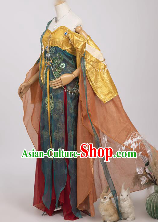 Chinese Cosplay Fairy Princess Costumes Ancient Female Swordsman Hanfu Dress for Women