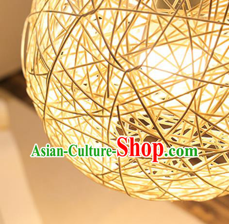 China Spring Festival Bird Desk Lantern Handmade Table Lamp Rattan Light Traditional Home Decorations
