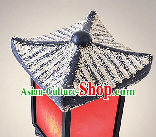 China Flax Lampshade Floor Lamp Traditional Home Decorations Handmade Outdoor Stone Lantern