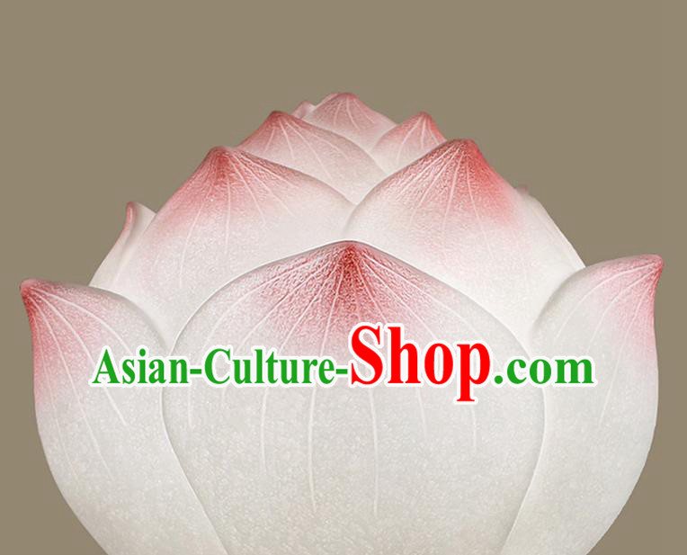 China Handmade Meditation Lotus Lantern Traditional Home Decorations Iron Art Floor Lamp
