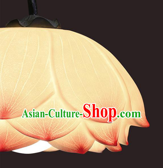 China Iron Art Floor Lamp Traditional Home Decorations Handmade Lotus High Lantern