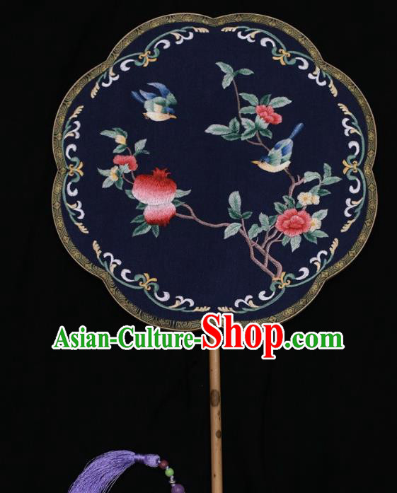 China Classical Dance Silk Fan Traditional Court Lady Fan Suzhou Embroidery Double Side Fan Palace Fans