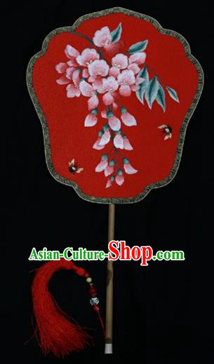 China Bride Fan Suzhou Embroidery Double Side Fan Palace Fan Classical Dance Silk Fans Traditional Wedding Fan