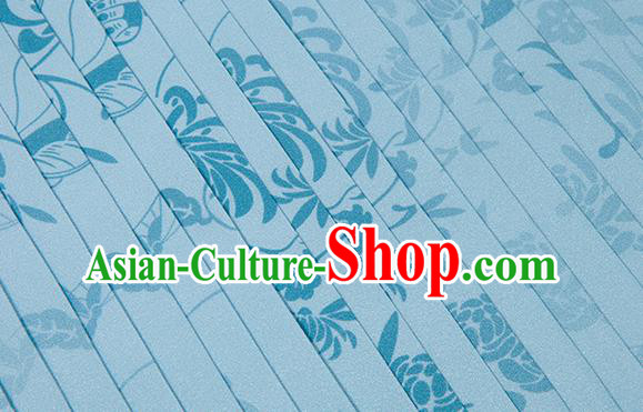 China Ancient Song Dynasty Apparels Country Woman Clothing Blue Hanfu Dress Complete Set