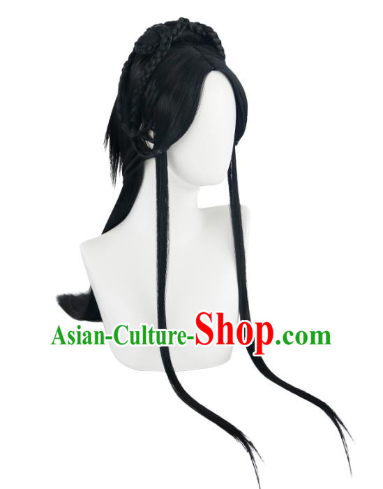 Chinese Jin Dynasty Court Women Wigs Quality Wigs China Best Chignon Wig Ancient Palace Princess Wig Sheath