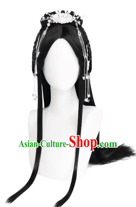 Chinese Han Dynasty Imperial Consort Wigs Quality Wigs China Best Chignon Wig Ancient Court Woman Wig Sheath