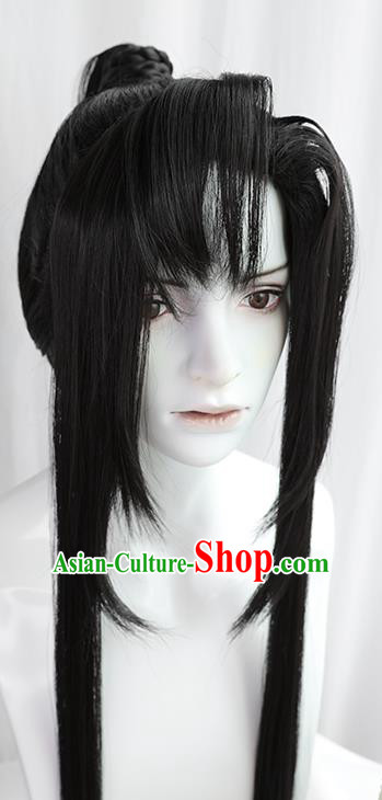 Best Chinese Drama Ancient Swordsman Wig Sheath China Quality Front Lace Wigs Cosplay Taoist Mo Ran Wig