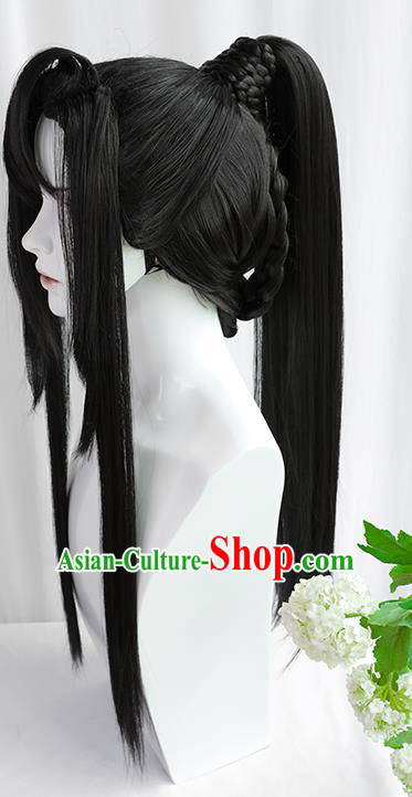 Best Chinese Drama Ancient Swordsman Wig Sheath China Quality Front Lace Wigs Cosplay Taoist Mo Ran Wig