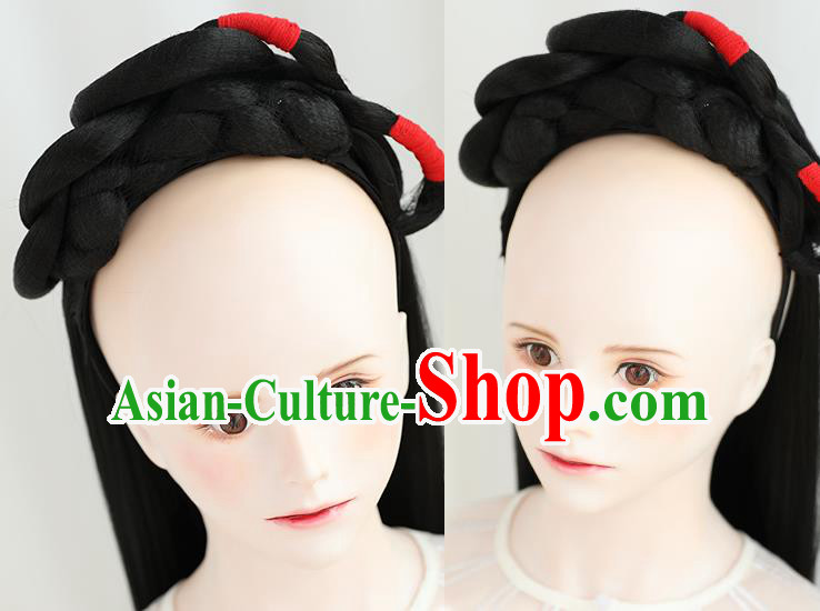 Chinese Ming Dynasty Noble Lady Wigs Best Quality Wigs China Cosplay Wig Chignon Ancient Princess Wig Sheath